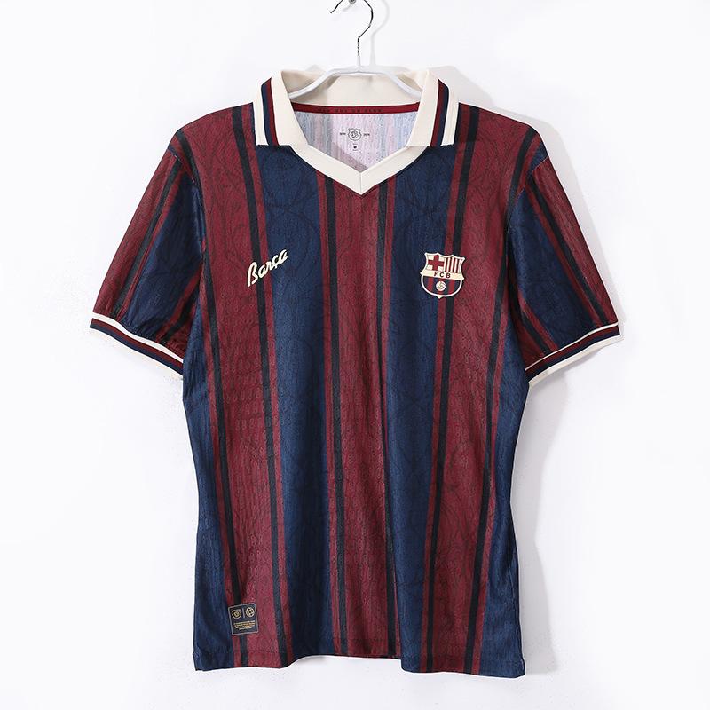 Vintage Trikot 1415 Barcelona 10 Gut 11 Neymar 0809 Lang Kurzarm Klassisch M brown
