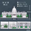 Světová architektura Bílá kreativní stavebnice Mikro 3D model DIY mini puzzle vzdělávací 3796 dílků instalační nástroje dům, cihly, diamant,
