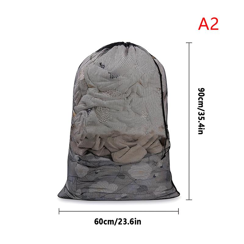 

Сетчатый мешок для стирки большого размера, однотонный мешок для стирки со шнурком, сетчатый мешок для стирки одежды, не цепляющийся, не деформирующийся A2