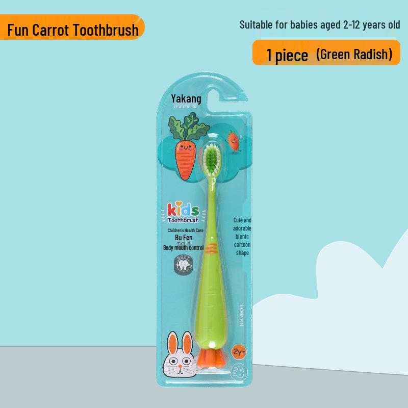 Niedliche Cartoon-Zahnbürste für Kinder mit weichen Borsten für Alter 2-12 - Einzeln verpackt für die Mundpflege