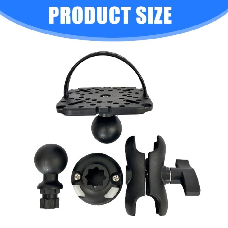 Fish Finder Mount Plate Rotating Fish Finder Supporter 360 Degree Swivels Base Mount Marine Kayak Fish Finder Mount Base