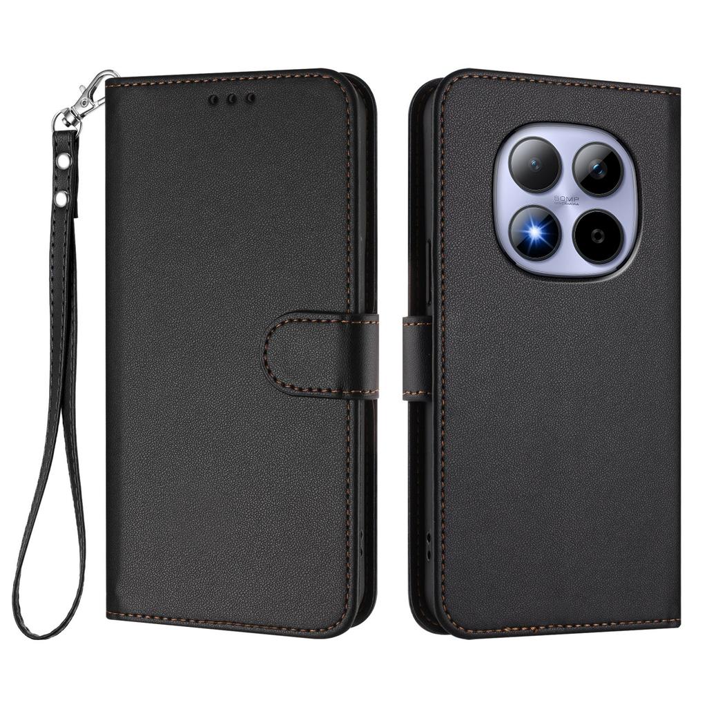 For Xiaomi Redmi Note 15 Pro 4G (Global) Leather Case Wallet Stand Phone Cover with Wrist Strap