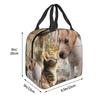 Adorable Dog Puppy And Kitten Friends Insulated Lunch Bag for Office Cooler Thermal Food Box Tote Portable Lunch Boxes Container