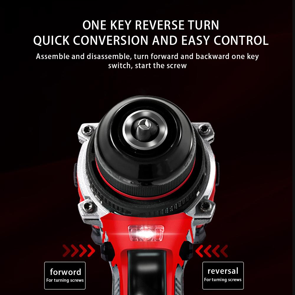 16.8V 2 IN 1 Brushless Electric Drill 350NM Cordless Drill 10MM Chuck Mini Electric Screwdriver Tools Lithium Ion Battery