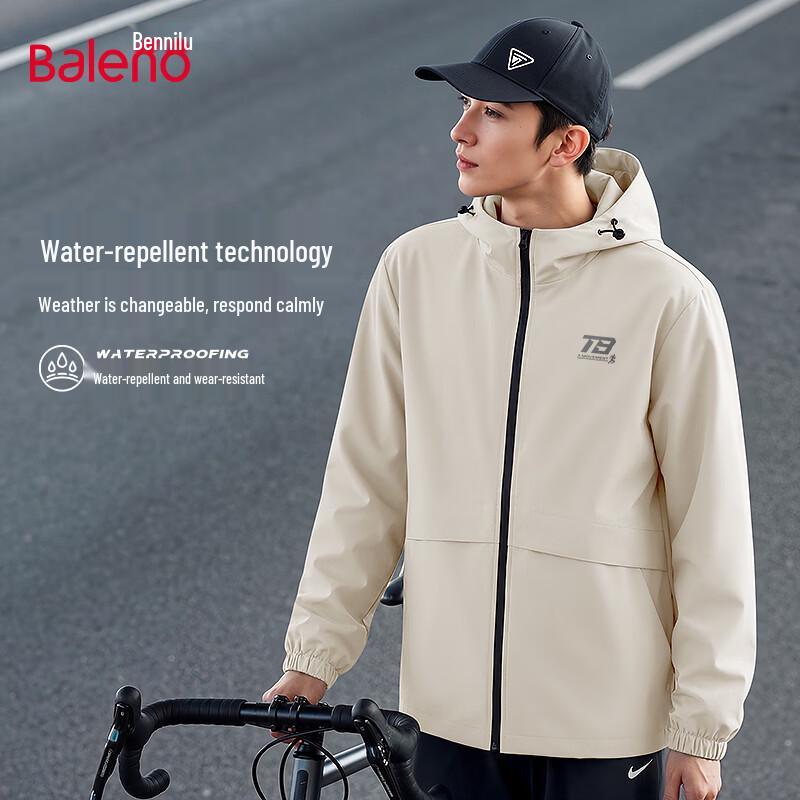 Baleno Men s Hooded Casual Windproof Waterproof Jacket M