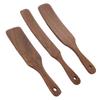 3 PCS Wooden Spatula with Wide Shovel Head Non Slip Teak Turner Spatula for Steak Pizza Milk Salad