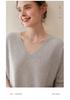 Women's 100% Cashmere Round Neck Long Knit Dress - Thickened Loose Fit for Autumn/Winter, Over-the-Knee Style.
