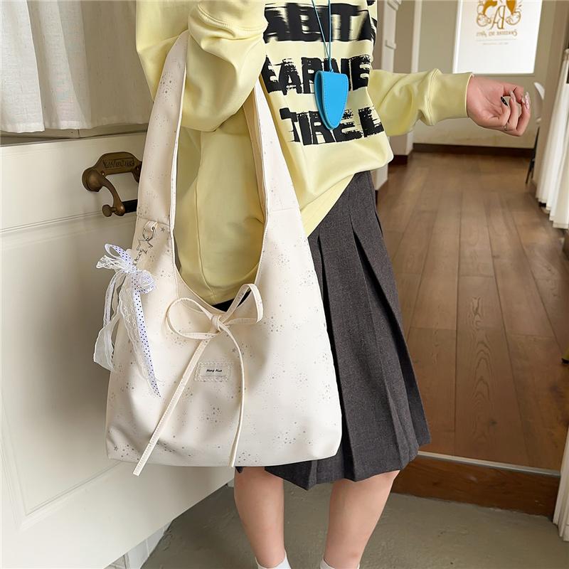 Sac à bandoulière de couleur unie Sac fourre-tout grande capacité pour femme