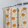 Kids Bath Shower Curtain Orange Tiger Green Leaf Floral Design For Bathroom Decorations – Machine Washable Fabric Waterproof Sho