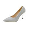 Banquet Dress Wedding Shoes Bridal Shoes Rhinestone High Heels Muse Pointed Thin Heel Single Shoes Crystal