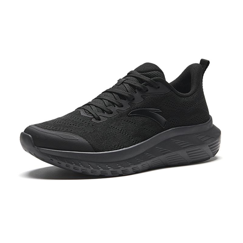 Anta Light Cloud Slip Resistant Abrasion Resistant Low top Running Shoes Men's Black Sneakers 112345530-3
