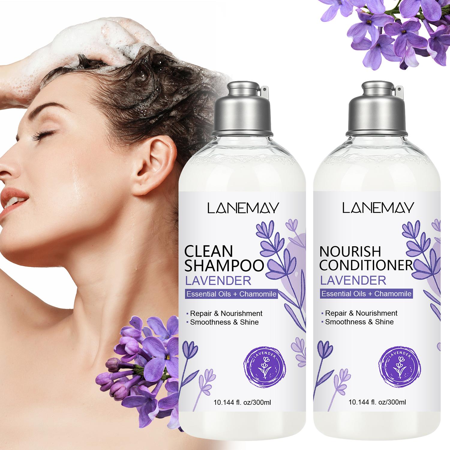 

Lavender Shampoo & Conditioner Set-Deeply Clean, Strengthen, Moisturizing & Nourishing Hair-Suitable for all Hair Types, 300ml+300ml