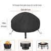 Round Fire Pit Cover Heavy Duty, Waterproof BBQ Cover for Outdoor Fire Pit, Patio Cover