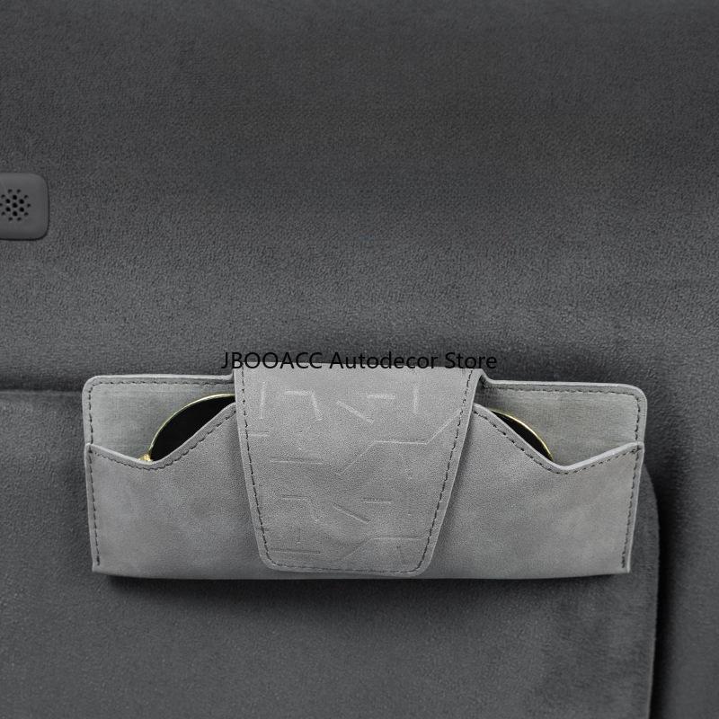For ZEEKR 7X 001 007 X 2024 2025 Eyeglass Clip Car Sun Glasses Holder Suede Storage Box Car Glasses Case Interior Accessories