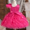 Mädchen Mode Kleid 2025 Sommer Kinder Mädchen Prinzessin Kleid Mesh Kleid Pompadour Kleid Geburtstag Erstes Geburtstagskleid