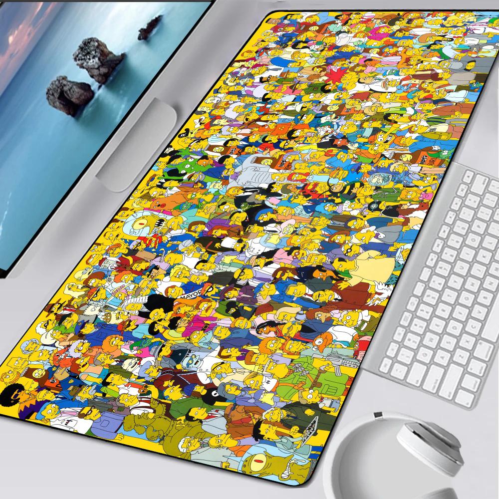Die Simpsons Cartoon Mauspads Gummi-Matte Laptop XXL Mauspads Notizbuch Gamer Computertisch Gaming Zubehör