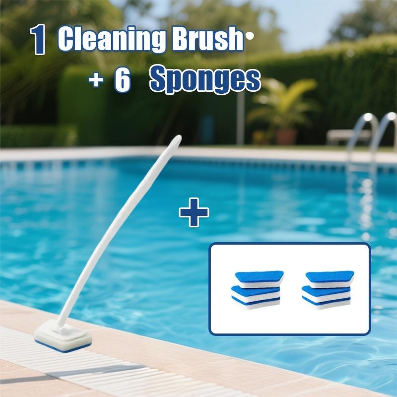 7pcs Shower Cleaning Brush Bathtub Brush, Wall Tile Brush Replaceable Heads Window Glass Cleaning Brush, Detachable
