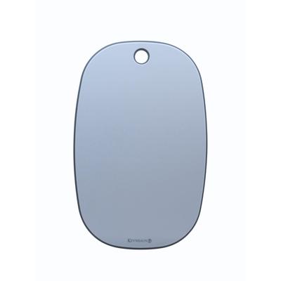Kevnhaun Schneidebrett oval L 36cm x 25cm spülmaschinenfest mit kochendem Wasser sterilisierbar rutschfest doppelseitig verwendbar Schneidebrett oval blau KDS4709