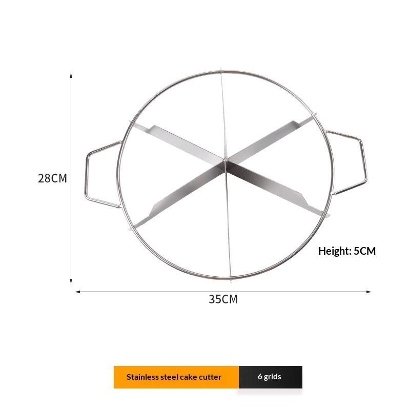 Cake Cutter Slicer Stainless Steel Pastry Portion Marker Pizza Pie Divider Even 4-10 Slices Cake Portioner Baking Tools Kitchen