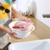 Dual Layer Rice Wash Strainer Kitchen Fruits Vegetable Cleaning Container Basket