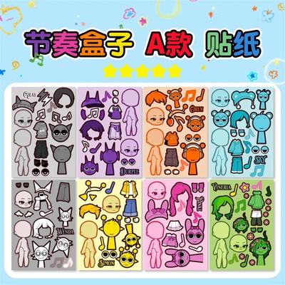 Diy --8Sheets/Pack Cartoon Gmae Puzzle Stickers Make A Face Cute Unicorn Cartoon Children Game Creative Assemble Jigsaw Toy Gift