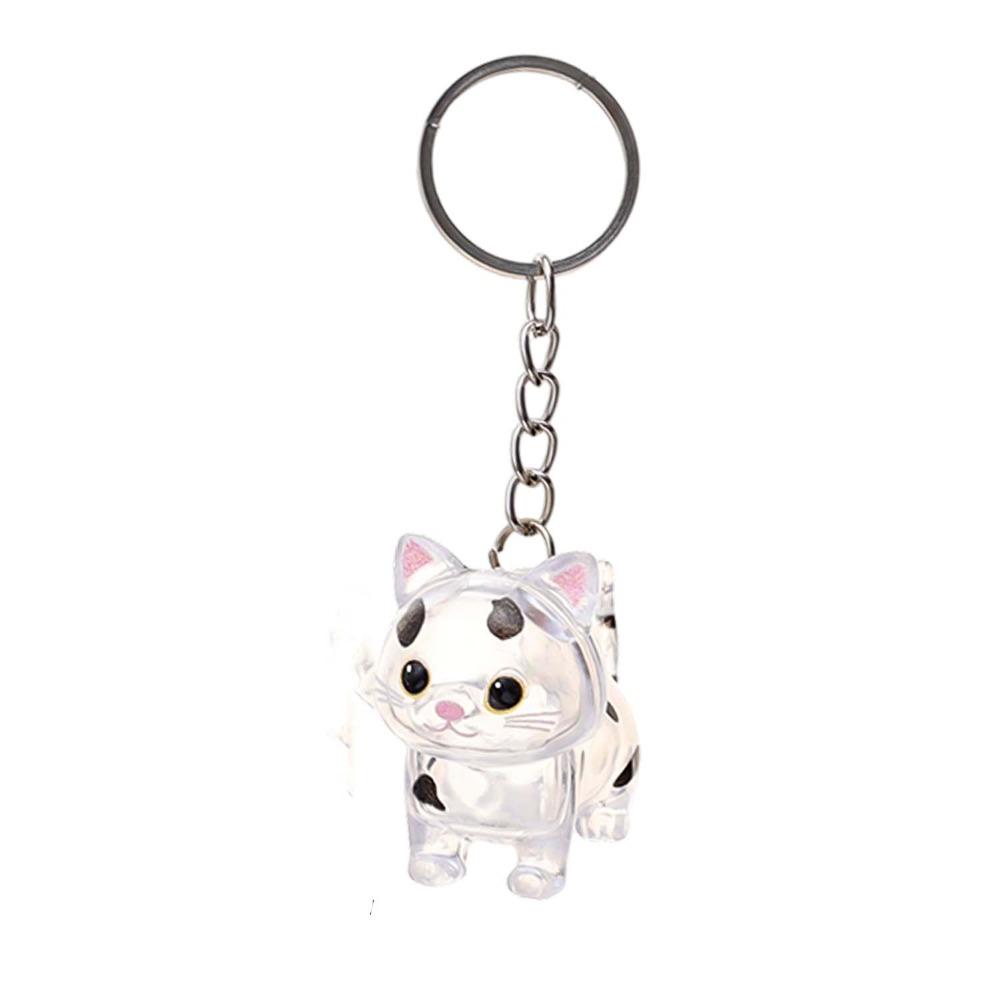 Transparent Acrylic Keychain Cat Hair Storage Capsule Handmade Hamster Hair Storage  DIY Pendant