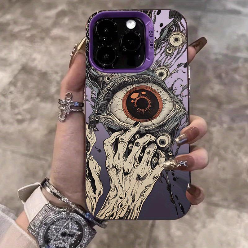 Scary Devil Eye Pattern Phone Case Suitable For IPhone 17 16 E 16 15 14 13 12 11 Pro Max Plus 17 Air Hard Silicone Cover Fundas