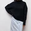 Maglione da Donna Casual a Maglia Larga Girocollo Manica Lunga Tinta Unita Pullover Morbido Caldo Lavorato a Maglia per Autunno Inverno Uso Quotidiano