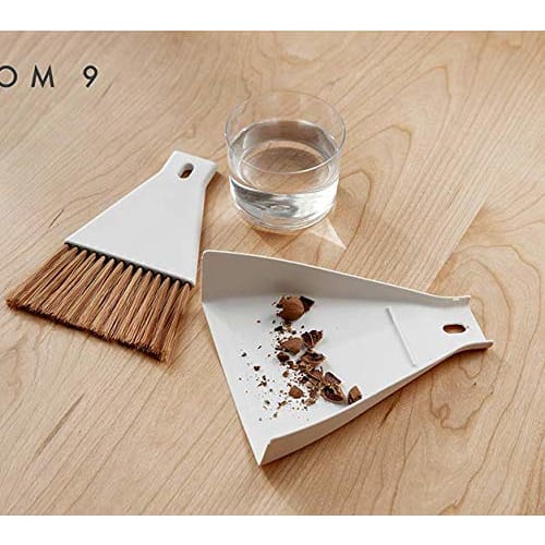 Stylish Mini Broom and Dustpan Set for Indoor Use, Perfect for Tabletops, Study Desks, Cars, Kitchens, Sofas, and More. Includes a Short Broom, Flexib