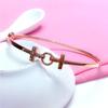 Purple Gold Color Gold Simple Fashion Trend Temperament Classic Rose Gold T Bracelet