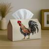 1pc Folk Art Decorative Tissue Box - Rooster Floral Mosaic - Holiday Parties & Home Decor, 17.02x25.91 Cm, Party Decorations, Suitable for Daily Use, 