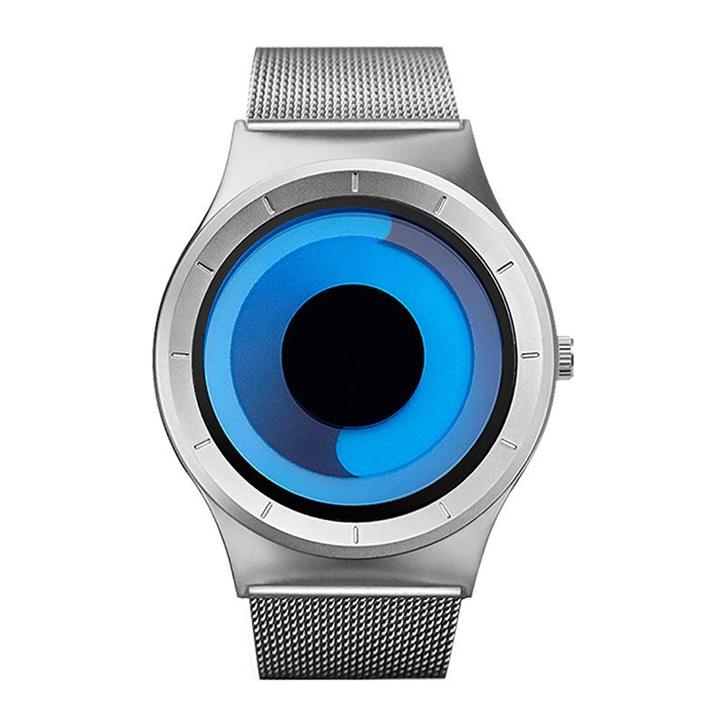 

Sinobi Couple Watch Trend Contrasting Color Creative Needle-Free Vortex Concept Watch Quartz Watch Male 9659