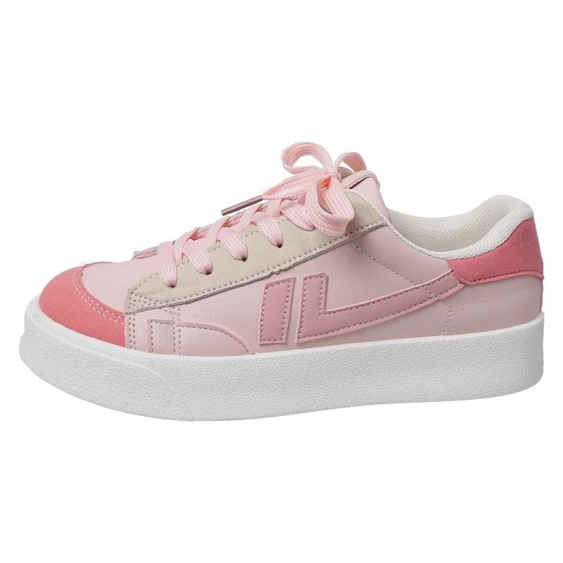 Fashion 2024 Women's Vulcanized Shoes Lace Up Thick Sole Running Sneakers Sports Thick Sole Shoes Women's Casual Shoes Zapatos De Mujer