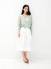 Antome Ruffle Flare Skirt (White)