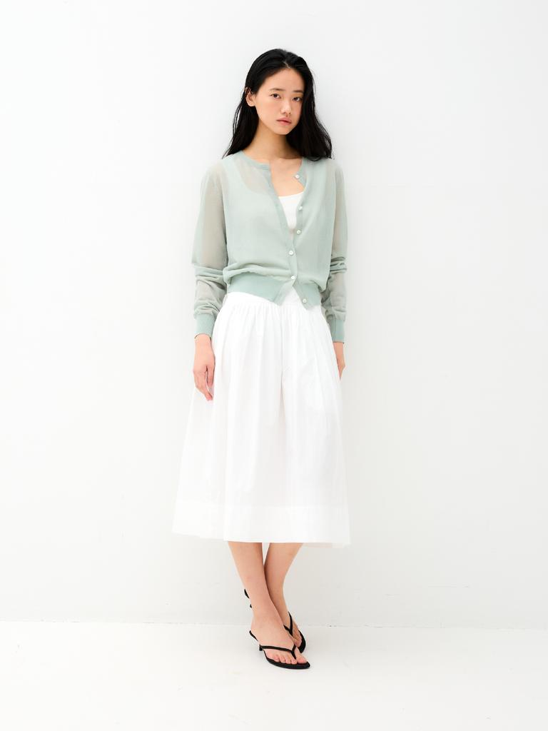 Antome Ruffle Flare Skirt (White)
