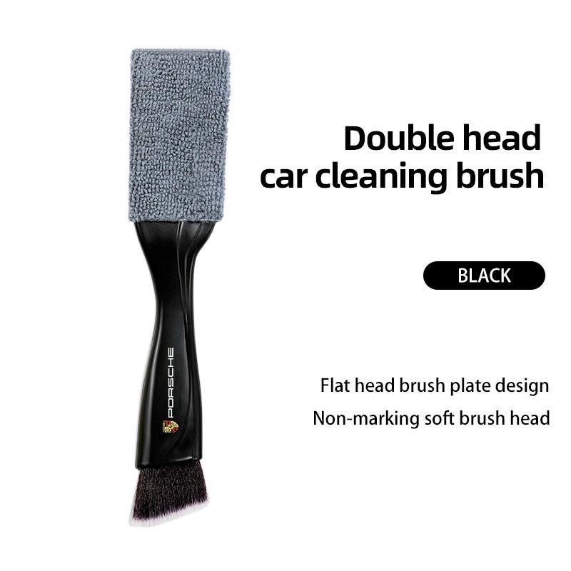 2 In 1 Car Interior Dust Tool Cleaning Brush Accessories For Porsche Cayenne Panamera Macan 911 718 Taycan Boxster Cayman 918