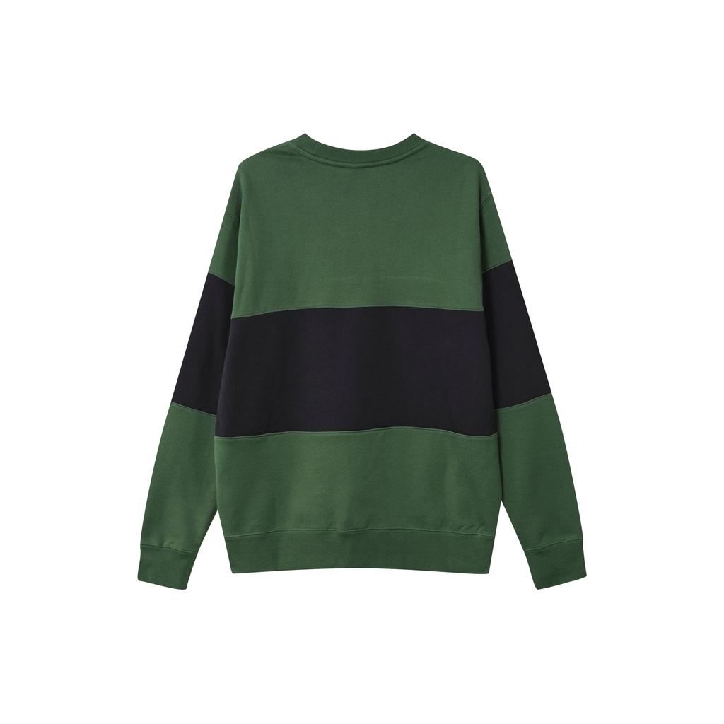 Nike Color-Block Logo Embroidered Crew Neck Sweatshirt Men Sweatshirt Green FB7849-323