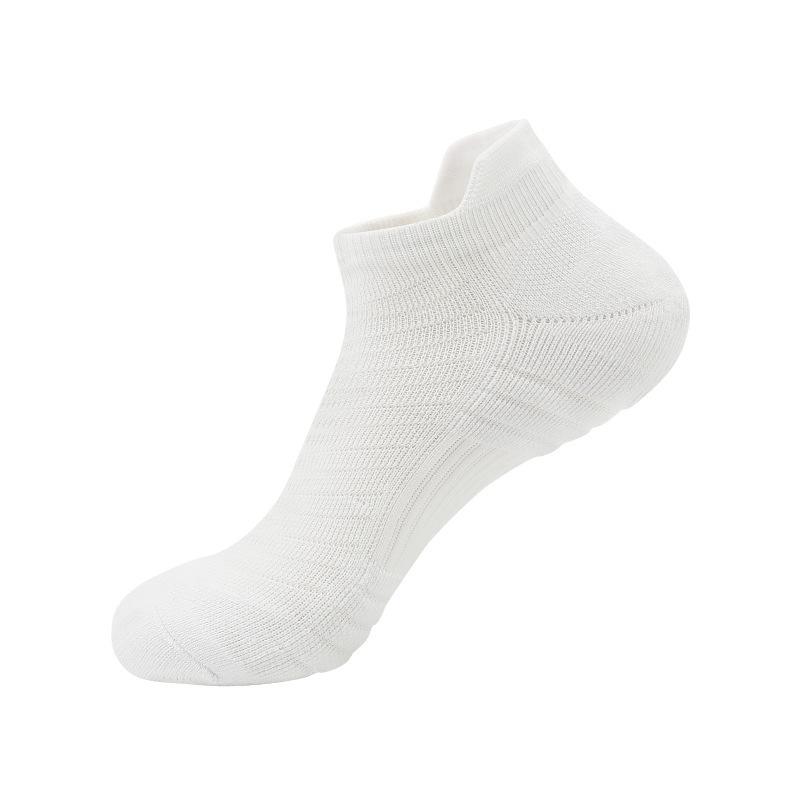 Summer Men'S Sports Socks Running Fitness Boat Socks Women'S Towel Bottom Sweat-Absorbing Breathable Non-Slip Badminton Socks Men