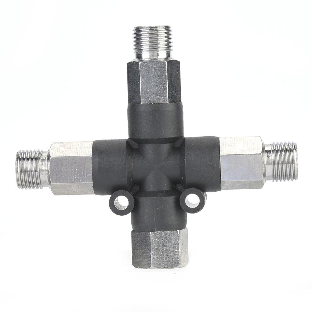 1 8 Three Way Adjustable Metal Air Hose Splitter Airbrush Fitting Connecting Accessories