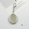 Flip Folding Mirror Keychain Travel Pocket Mirror Key Ring Metal Elliptical Heart-Shaped Mirror Anti-Lost Phone Camera Pendant