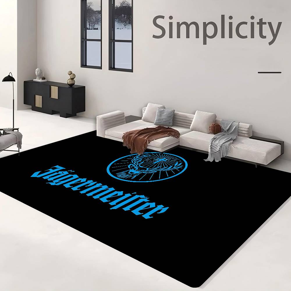 Tappetino J-Jagermeisteres Logo Stile Nordico Camera da Letto Soggiorno Tappetino Casa Balcone Antiscivolo Alfombra