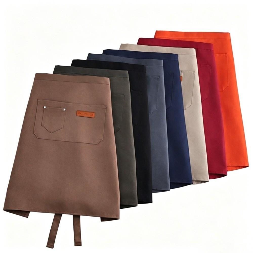 Double-Sided Half-Length Apron Waterproof Fabric Work Apron Durable Kitchen Apron Milk Tea Shop