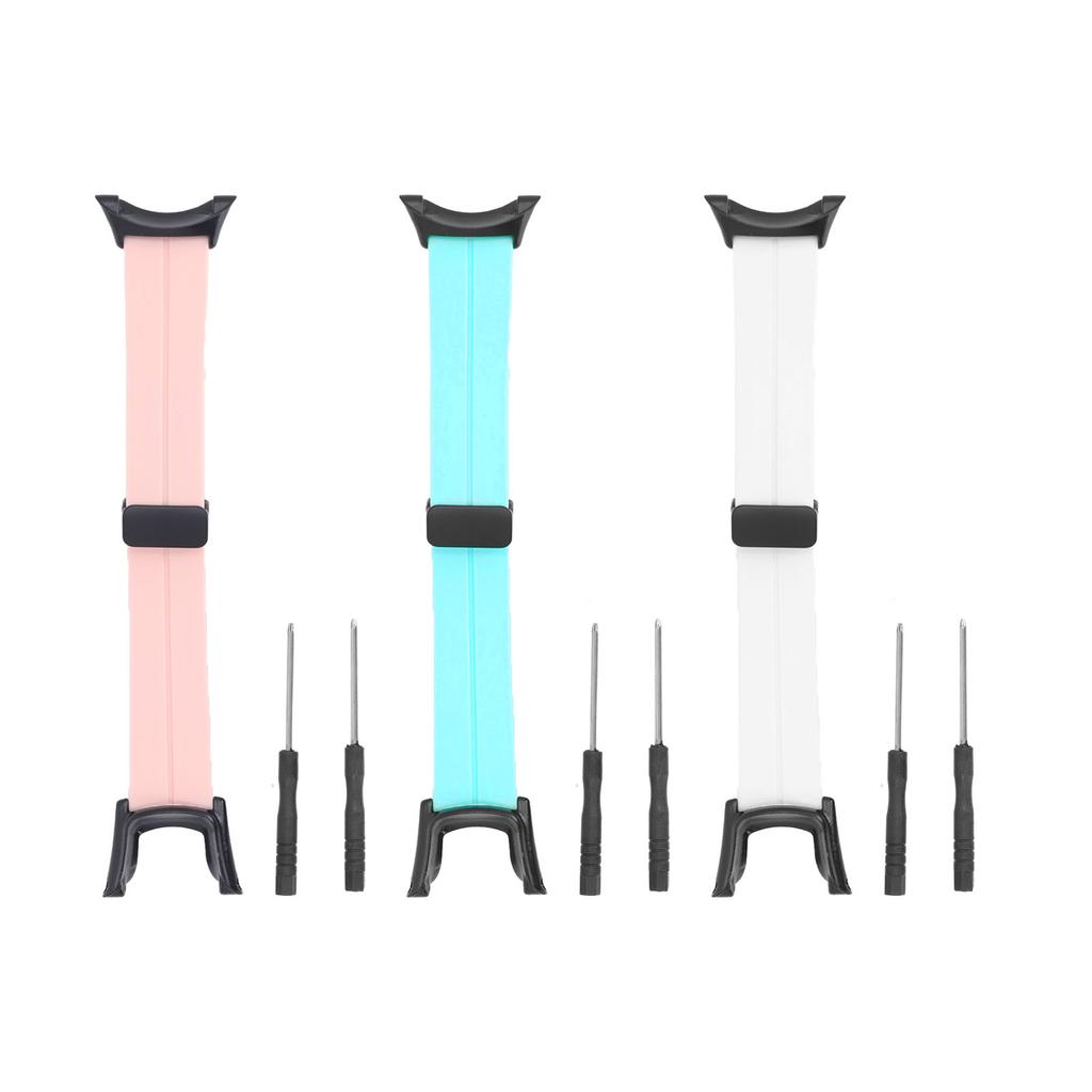Silicone Watch Strap Adjust Size Magnetic Folding Buckle Alloy Sweat Proof Watch Band Strap with Screwdriver for 3 PEAK