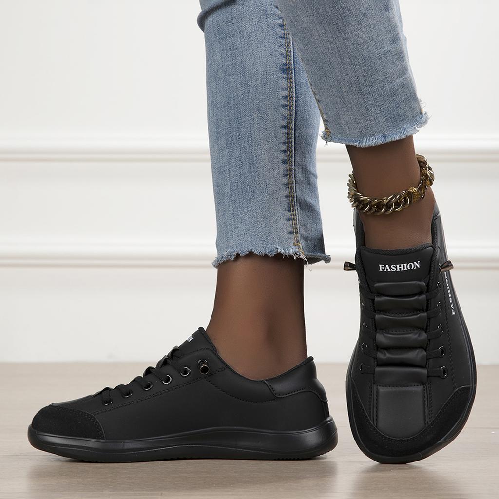 TUINANLE Modische flache Schnür-Freizeitschuhe für Damen, Trendige Freizeit-Sneaker