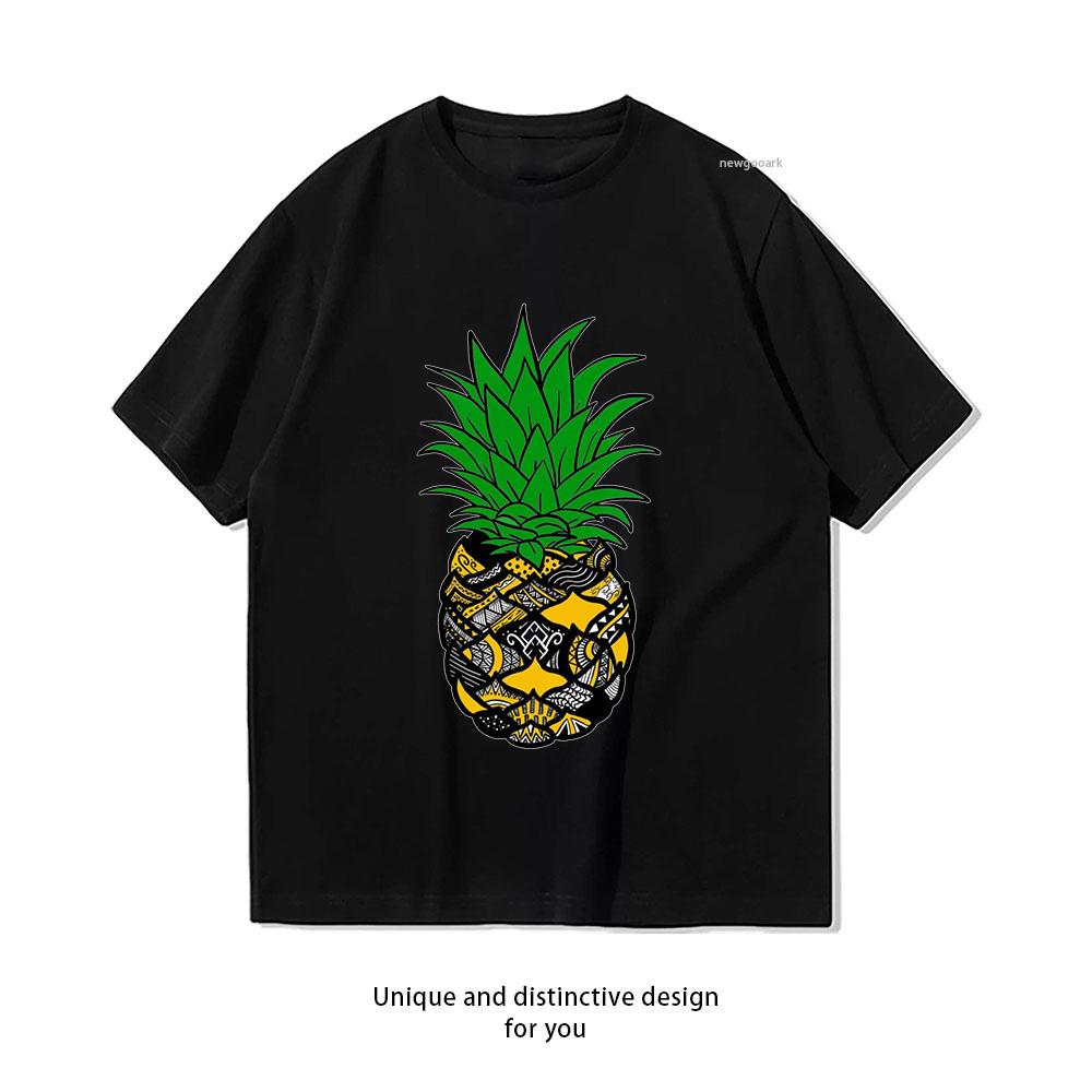 Tribal Pineapple Tshirt Unisex Unisex Summer Cotton Graphic T Shirts Unisex Adult Casual Breathable Streetwear Shortsleev Tops