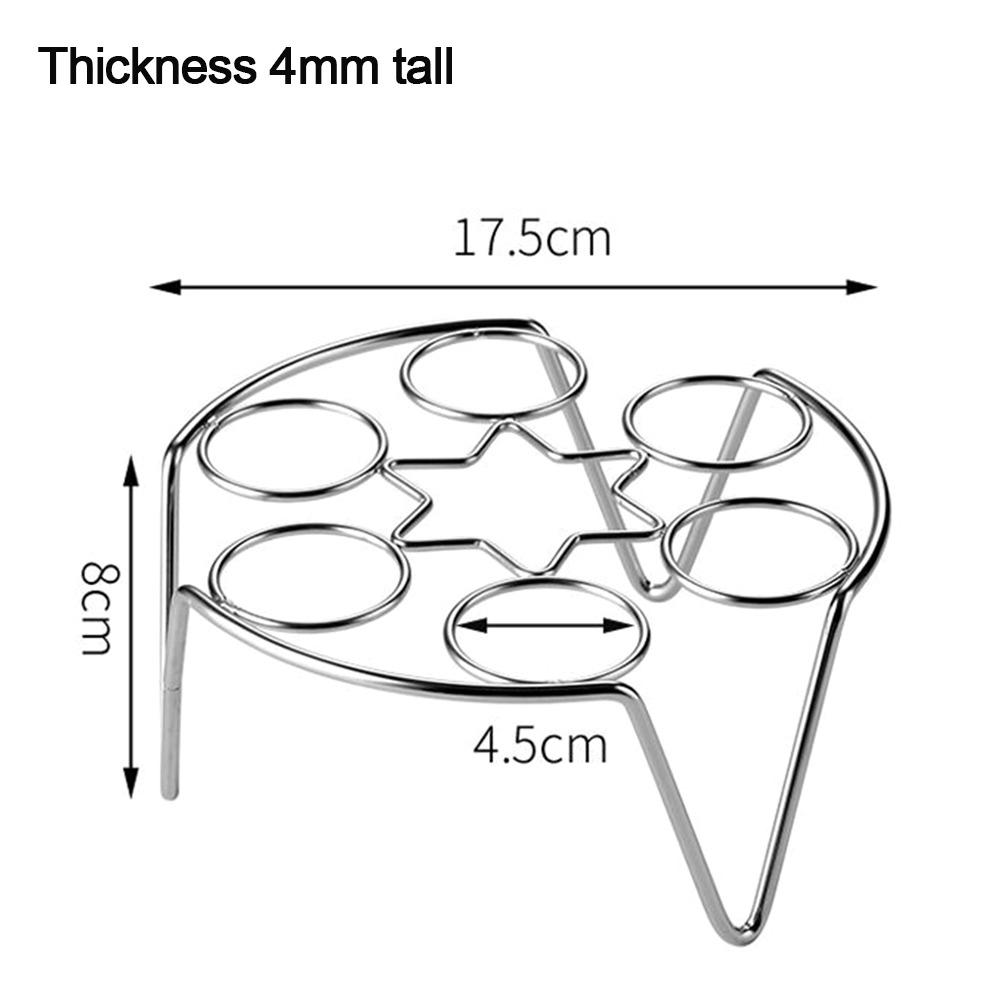 New Stainless Steel Egg Steamer Rack Round 7 Egg Hole Egg Steaming Stand Heavy Duty Egg Rack Pressure Cooker Accessories