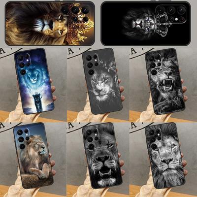 Animal Lion Case For Samsung Galaxy S25 Ultra S24 S23 S22 S21 Ultra S9 S10 S20 Plus S24 FE Funda Cover