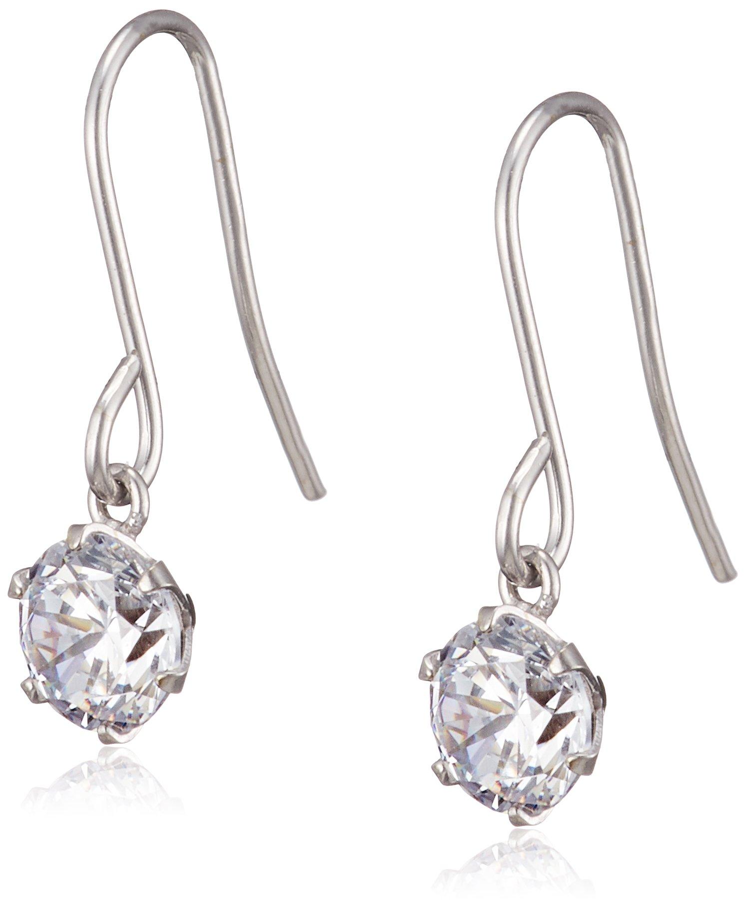 

[Official] ESTELLE Women s Earrings, 18K White Gold with Cubic Zirconia (M), 0231-3442-0018-0000