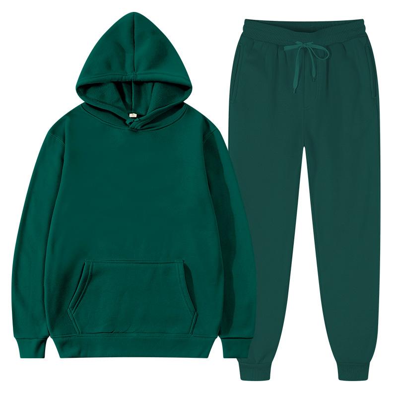 Einfarbig Hoodie Set Tasche Langarm Frauen Hoodie Herbst Casual Jogger Anzug Trainingsanzug Sweatshirt Frau Pullover Chandals Hombre
