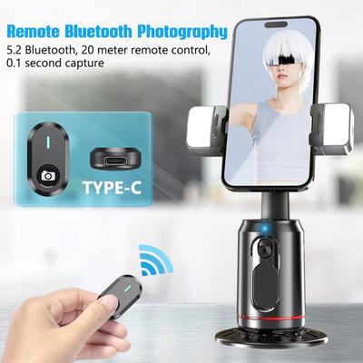 Auto Face Tracking AI Smart Gimbal Tripod 360° Rotating Gesture Control Gimbal Stabilizer Universal Bluetooth Remote